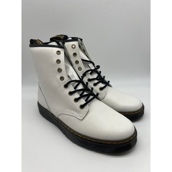 Dr Martens Zavala Boots White Patent Leather Women's Size 10 NEW - Picture 12 of 12